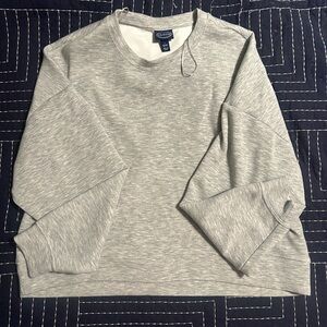 Scoop brand cropped gray sweater